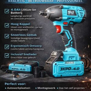 draadloze slagmoersleutel 4.0ah – kracht, betrouwbaarheid