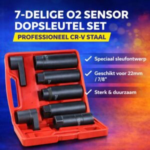.7 delige o2 sensor dopsleutelset – professioneel cr v staal