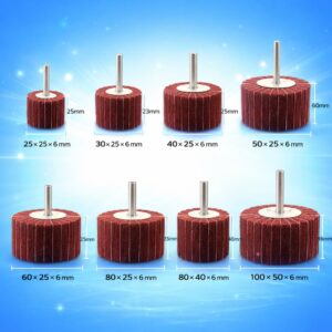 niet geweven schuur en polijstborstel met 6mm schacht – diverse maten