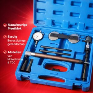 motor timing & tdc afstelset met meetklok (dial indicator)