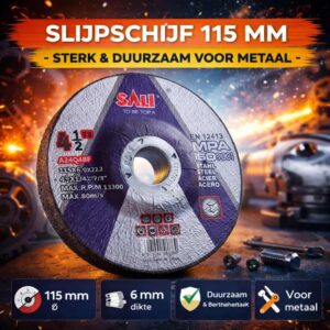 slijpschijf 115 mm – sterk & duurzaam voor metaal