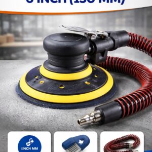 pneumatische excentrische schuurmachine 6 inch met luchtslang